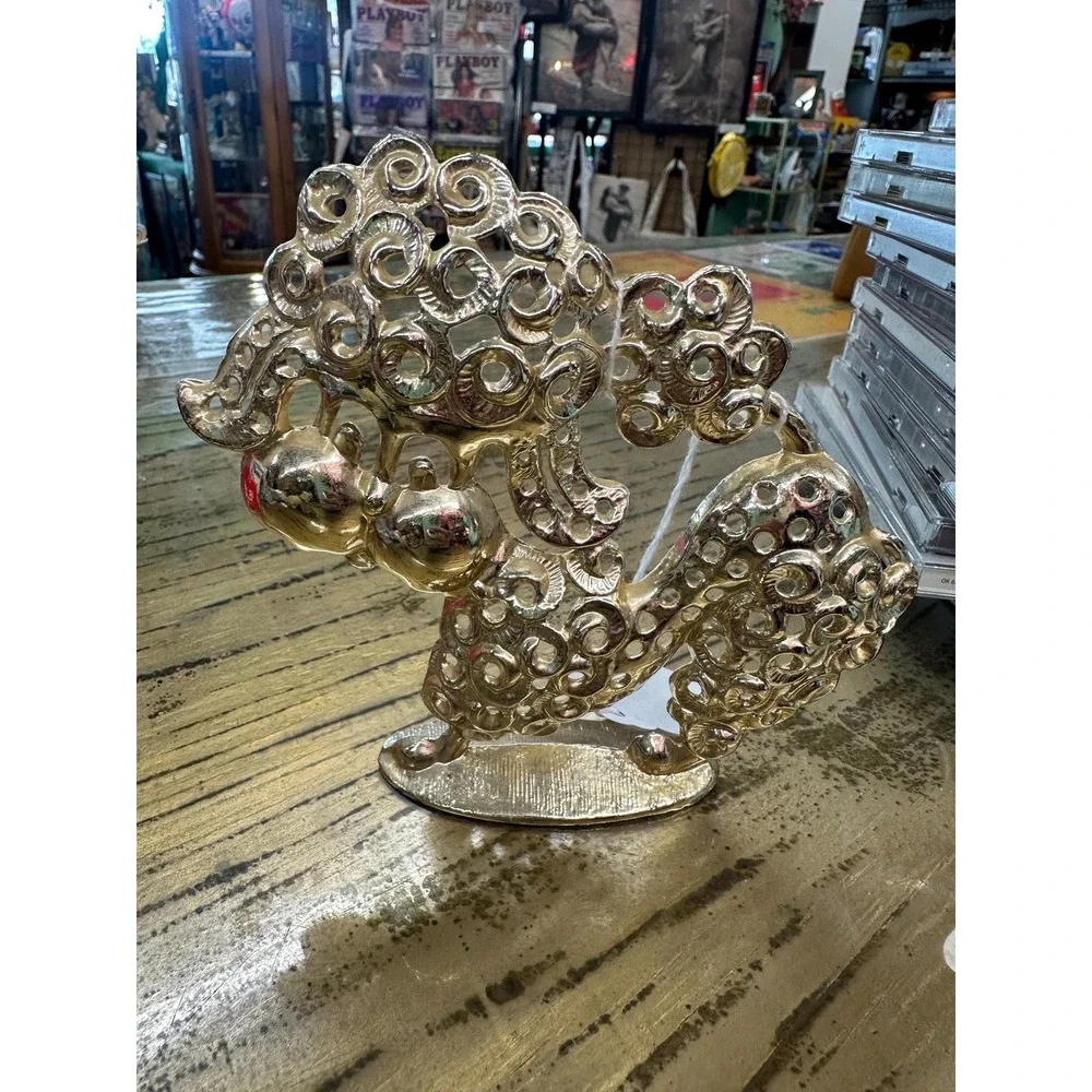 Vintage Gold Poodle Earring Tree